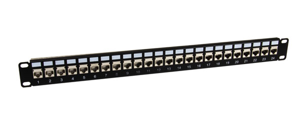 CANFORD PANNEAU DE CONNEXION RJ45 CAT5E 1U, 1x24 traversées, blindé