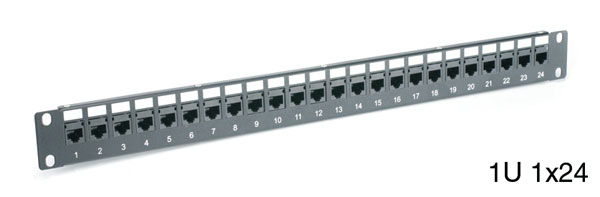 CANFORD PANNEAU DE CONNEXION CAT5E RJ45 1U, 1x24 traversées, non-blindé