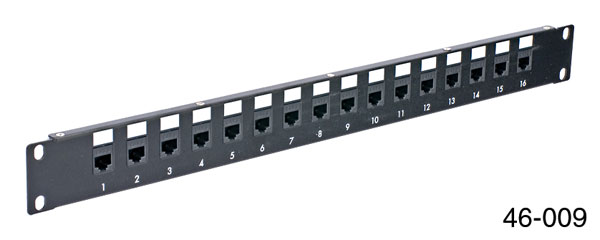 CANFORD PANNEAU DE CONNEXION RJ45 CAT6 1U, 1x16 traversées, non-blindé