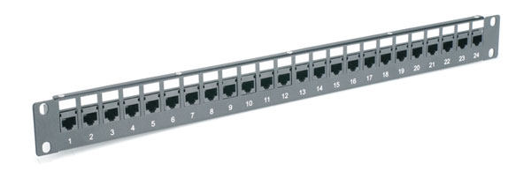 CANFORD PANNEAU DE CONNEXION CAT6 RJ45 1U, 1x24 traversées, non-blindé