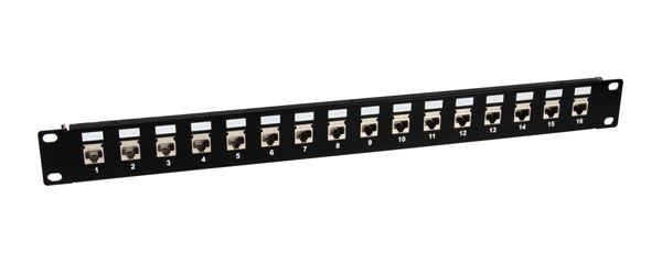 CANFORD PANNEAU DE CONNEXION RJ45 CAT6A 1U 1x16 traversées, blindé