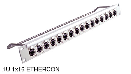 CANFORD PANNEAU DE CONNEXION ETHERCON 1U 1x16, CAT5E IDC, noir