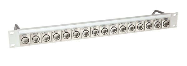 CANFORD PANNEAU DE CONNEXION ETHERCON 1U 1x16, CAT6A IDC, gris