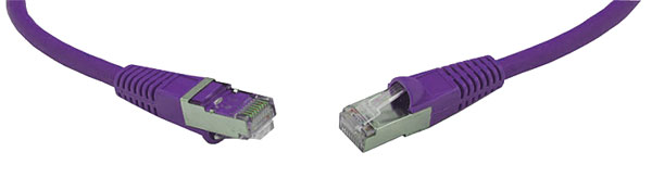 CORDON CAT6A BLINDE RJ45-RJ45-1m, violet