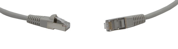 CORDON CAT6A BLINDE RJ45-RJ45-1m, gris