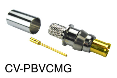 BTX CV-PBVCMG PROBLOX contact coaxial, mâle, pour Belden 1855A, 778xA, 1855S, pack de 10
