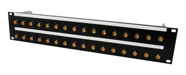 CANFORD PANNEAU DE CONNEXION BNC 12G/4K 2U, 2x16, noir, or