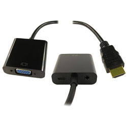 ADAPTATEUR HDMI mâle - SVGA femelle & 3.5mm socket, 15cm