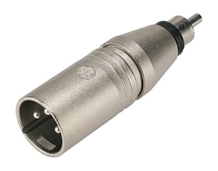 ADAPTATEUR 3MX-PHM XLR mâle 3pts - RCA (phono) mâle