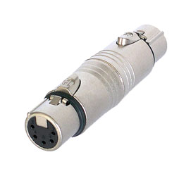 ADAPTATEUR XLR FEMELLE 5FX-5FX 5pts - XLR FEMELLE 5pts