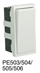 RPP EASYCLIP PE506 MODULE INTERRUPTEUR 16A double pôles, 1/2 module, blanc