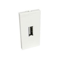 CANFORD MODULE AV économique, prise USB Type A, type pigtail, demi module, blanc