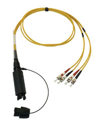 CANFORD FIBRECO connecteur de câble HMA Junior, 4 canaux, MM avec épanoui connecteurs fibre ST, 2m