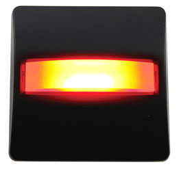 CANFORD SIGNE LUMINEUX LED plaque noire, LED rouge