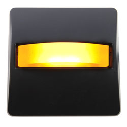 CANFORD SIGNE LUMINEUX LED plaque noire, LED ambre