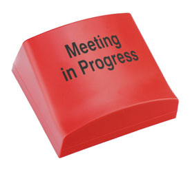 CANFORD GLOBE POUR SIGNES LUMINEUX rouge, "Meeting in progress"