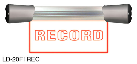 SONIFEX LDD-20F1REC SIGNE LUMINEUX  "Record", LED, une inscription, affleurant, 200mm - DC 7-36V