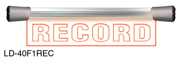 SONIFEX LD-40F1REC SIGNE LUMINEUX LED/PLEXI, LED, une inscription, affleurant, 400mm, "Record"