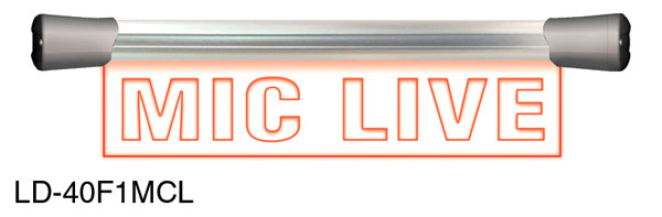 SONIFEX LD-40F1MCL SIGNE LUMINEUX LED/PLEXI, LED, une inscription, affleurantr, 400mm, "Mic Live"