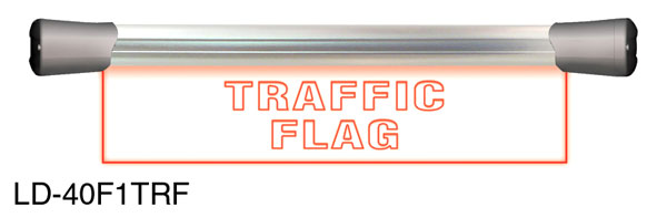 SONIFEX LD-40F1TRF SIGNE LUMINEUX LED/PLEXI, LED, une inscription, affleurant, 400mm, "Traffic Flag"