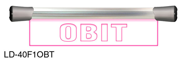 SONIFEX LD-40F1OBT SIGNE LUMINEUX LED/PLEXI, LED, une inscription, affleurant, 400mm, "Obit"