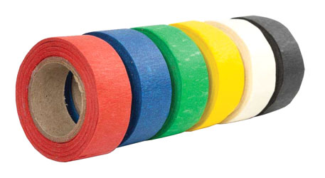PAPER-TAK TAPE sans PVC, rouge, 19mm, rouleaux 10m, pack de 6