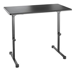 K&M 12170 BUREAU pliable, plateau 1170 x 600mm, hauteur 625-1045mm, acier/MDF, noir