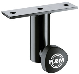 K&M 24281 PLATINE DE FIXATION vis de verrouillage, noir