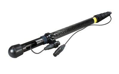 AMBIENT QXS 550-CCM PERCHE fibre de carbone, 5 sections, 50-195cm, cable spiralé, XLR3, mono