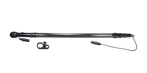 AMBIENT QXS 580-CCM PERCHE fibre de carbone, 5 sections, 80-330cm, cable spiralé, XLR3, mono