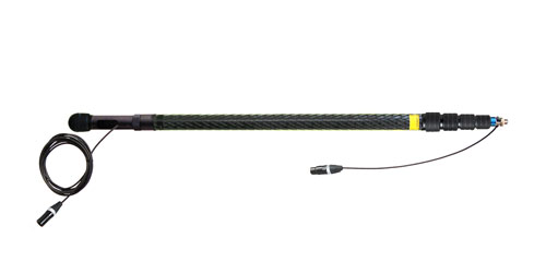 AMBIENT QXS 580-SCS PERCHE fibre de carbone, 5 sections, 80-330cm, cable droit, XLR5, stéréo