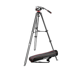 MANFROTTO MVK502AM-1 TREPIED VIDÉO tête vidéo fluide 502, jambes tandem, écarteur central