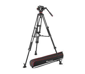 MANFROTTO MVK504XTWINMA TREPIED VIDÉO tête vidéo fluide 504X, jambes tandem, écarteur central