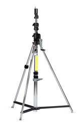 MANFROTTO 087NW TREPIED MANIVELLE usage intensif, charge 30kg, haut.167-370cm, chrome