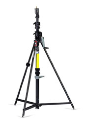 MANFROTTO 087NWB TREPIED MANIVELLE usage intensif, charge 30kg, haut.167-370cm, noir