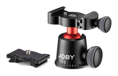 JOBY BALLHEAD 3K PRO MOUNT panoramique 360°, incli.90°, capacité 3kg, compatible Arca-Swiss