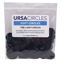 URSA STRAPS SOFT CIRCLES BONNETTE MICRO tissus doux, noir (pack de 100 Circles)