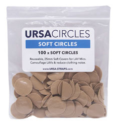 URSA STRAPS SOFT CIRCLES BONNETTE MICRO tissus doux, beige (pack de 100 Circles)