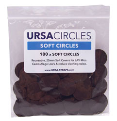 URSA STRAPS SOFT CIRCLES BONNETTE MICRO tissus doux, marron (pack de 100 Circles)