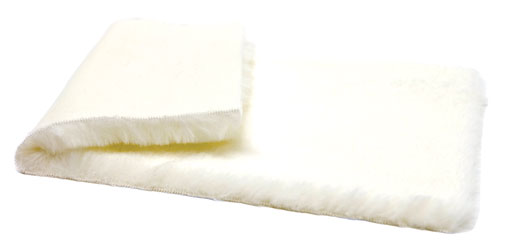 URSA STRAPS FURTANGLES BONNETTE MICRO poils longs, pièce de 30 x 15cm, blanc