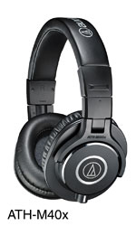 AUDIO-TECHNICA ATH-M40X CASQUE fermé, 35 ohms, jack 3.5mm + adapt. jack 6.35mm, droit + spiralé