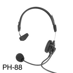 RTS PH-88E MICRO-CASQUE 300ohms, micro 200ohms, cordon spiralé, XLR4F