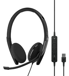 EPOS ADAPT 160 USB II MICRO-CASQUE binnaural, contrôle d'appel intégré, USB