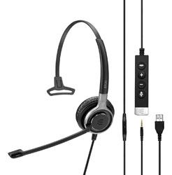 EPOS IMPACT SC 635 USB MICRO-CASQUE monaural, contrôle d'appel intégré, USB/jack 3,5m