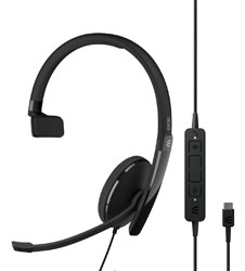 EPOS ADAPT 130T USB-C II MICRO-CASQUE monaural, certifié Microsoft Teams, USB-C