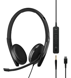 EPOS ADAPT 165T USB-C II MICRO-CASQUE binaural, certifié Microsoft Teams, jack 3,5mm/USB-C