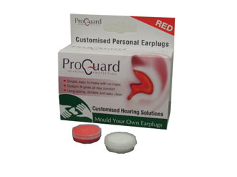 PROGUARD MOULD-YOUR-OWN BOUCHONS D'OREILLE "MOULE LE TOI MEME" rouge