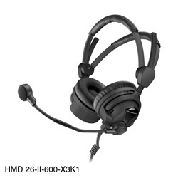 SENNHEISER HMD 26-600-X3K1 MICRO-CASQUE stéréo,600 ohms, mic.dyn.300 ohms,cordon 2m, jack 6.35, XLR3M