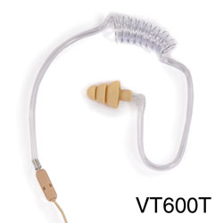 VOICE TECHNOLOGIES VT600T CASQUE cordon spiralé, transparent