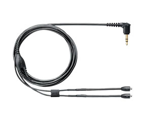 SHURE EAC64BKS CORDON pour SE846, connecteur MMCX plaqué nickel, 162cm, noir